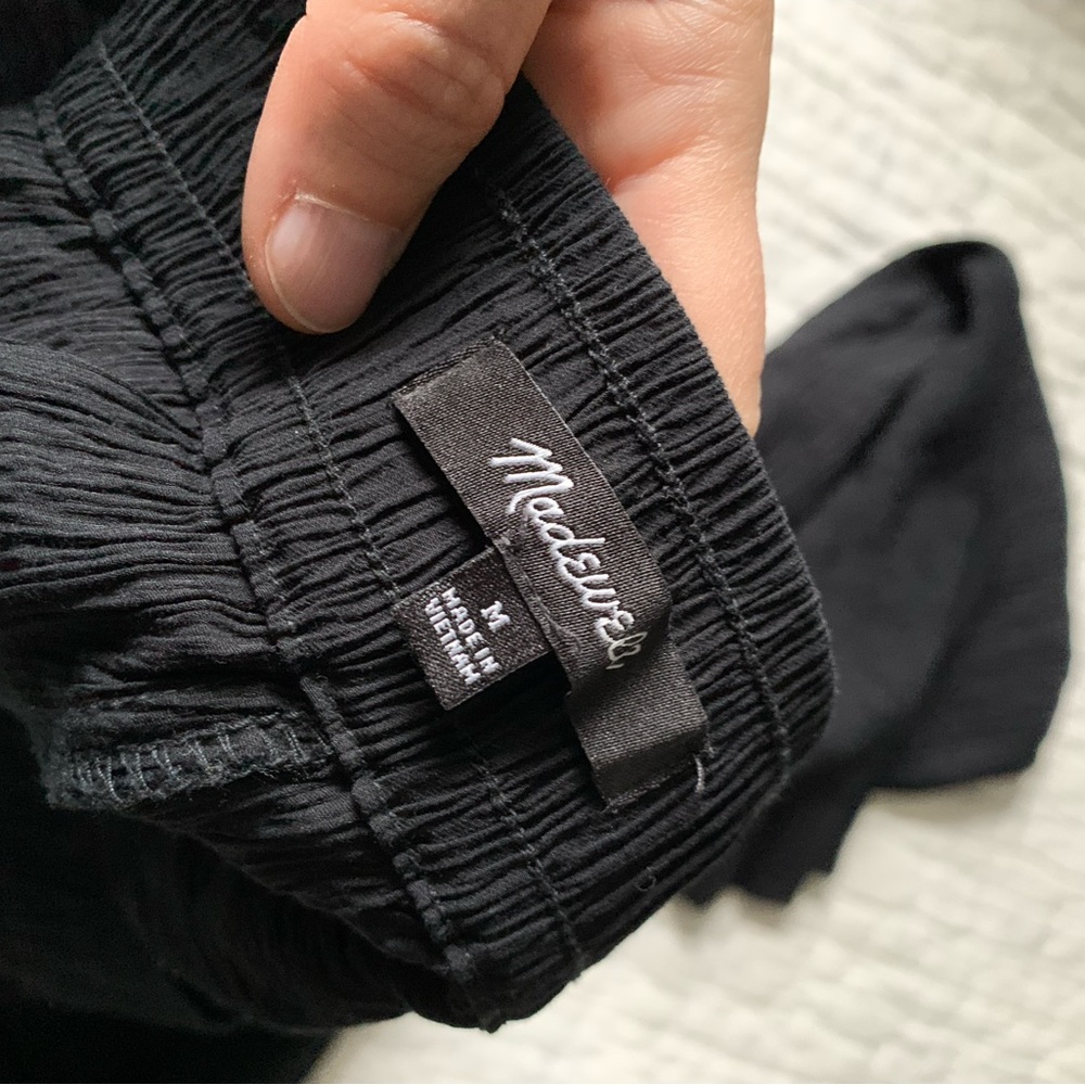 Madewell straight leg crop pants in crinkle crepe - Picture 3 of 10